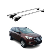 Menabo Barras de Techo Coche Baca para Ford Escape C520 2013-2019 Gris Alu 2Pza