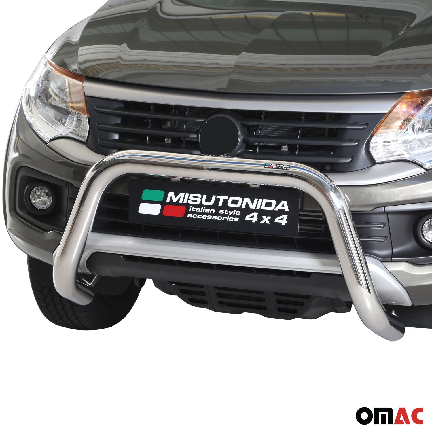 Bull Barra Frontal para Fiat Fullback 2016-2019 Plata Brillante Acero 1Pza