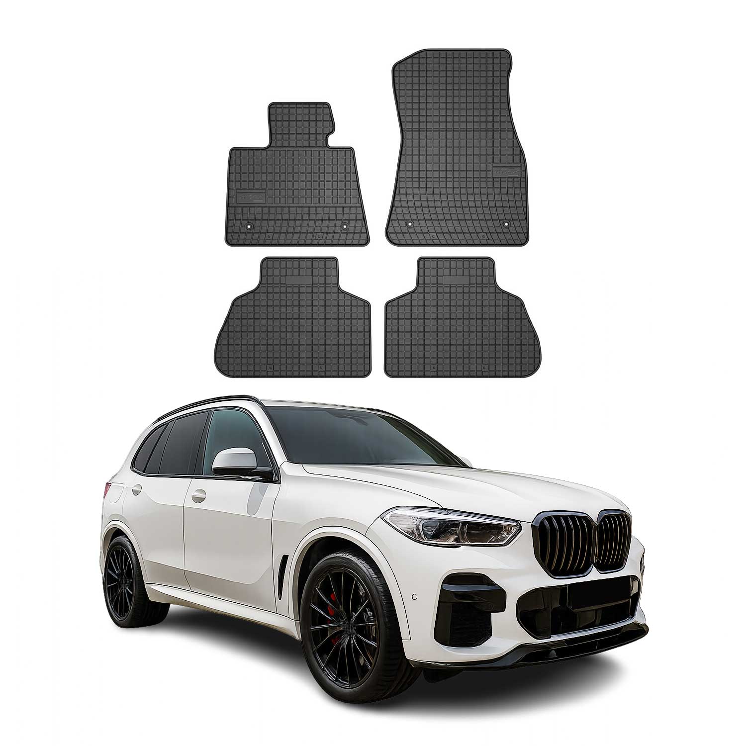 OMAC Alfombrillas De Coche para BMW X5 G05 2018-2025 Negro Goma 4Pza