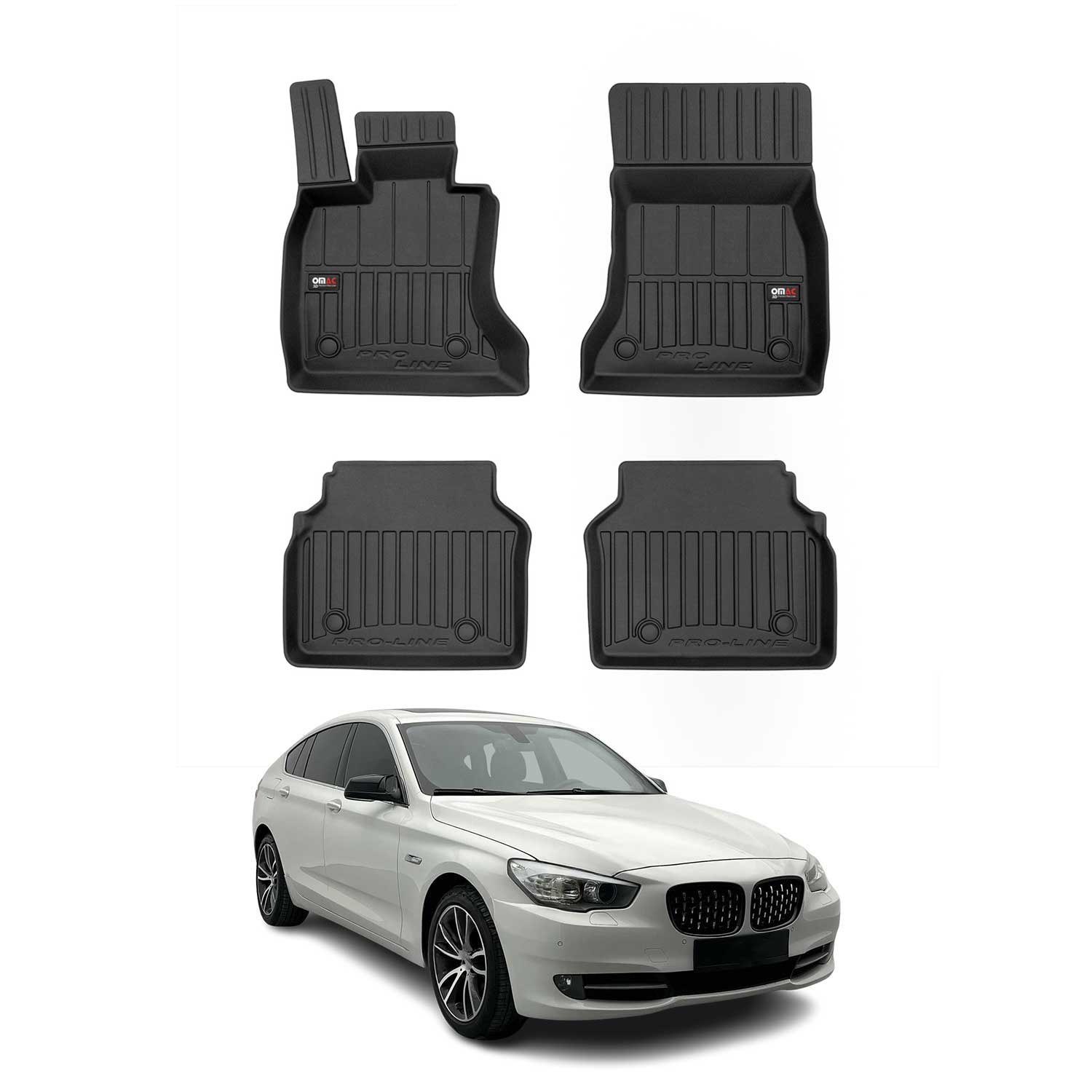 OMAC Premium Alfombrillas Coche para BMW Serie 5 Gran Turismo F07 2009-2017 TPE