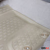 OMAC Alfombrillas De Coche para Skoda Octavia 2013-2025 Beige Goma TPE 4Pza