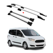 Rieles & Barras de Techo Coche para Ford Tourneo Courier 2014-2024 Gris Alu 4Pza