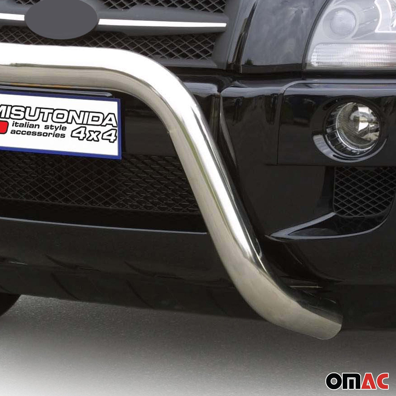 Bull Barra Frontal para Hyundai Tucson 2004-2009 Plata Brillante Acero