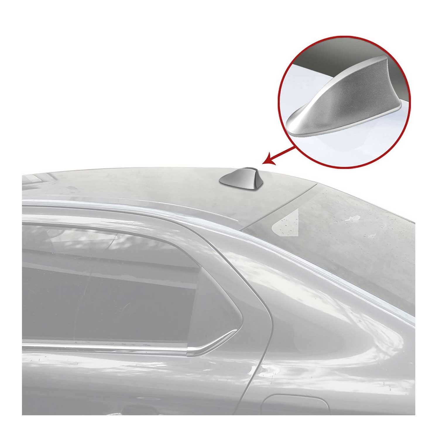 AM&FM radio antena de techo aleta de tiburó Antena gris para Universal