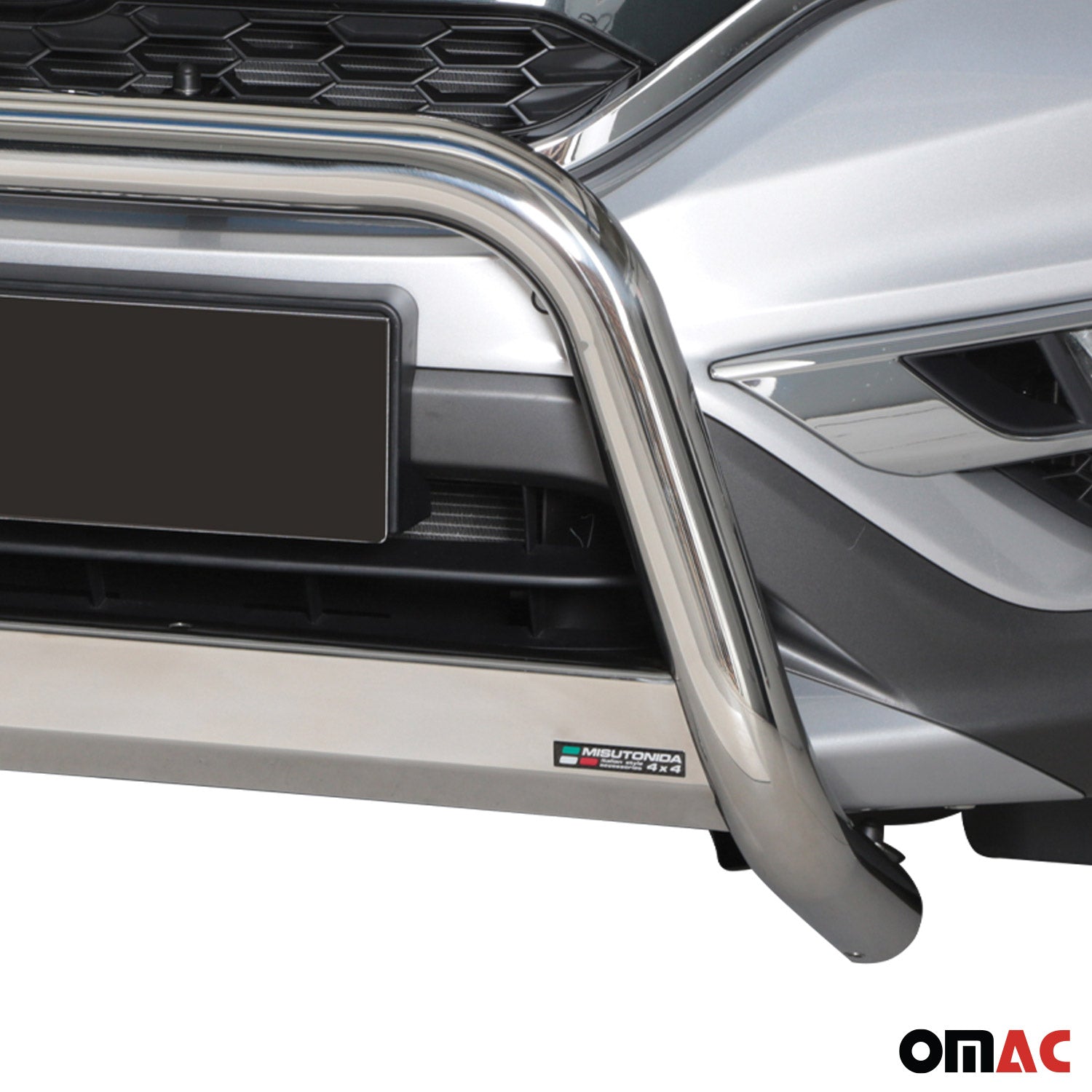Bull Barra Frontal para Honda CR-V 2016-2018 Plata Brillante Acero 1Pza