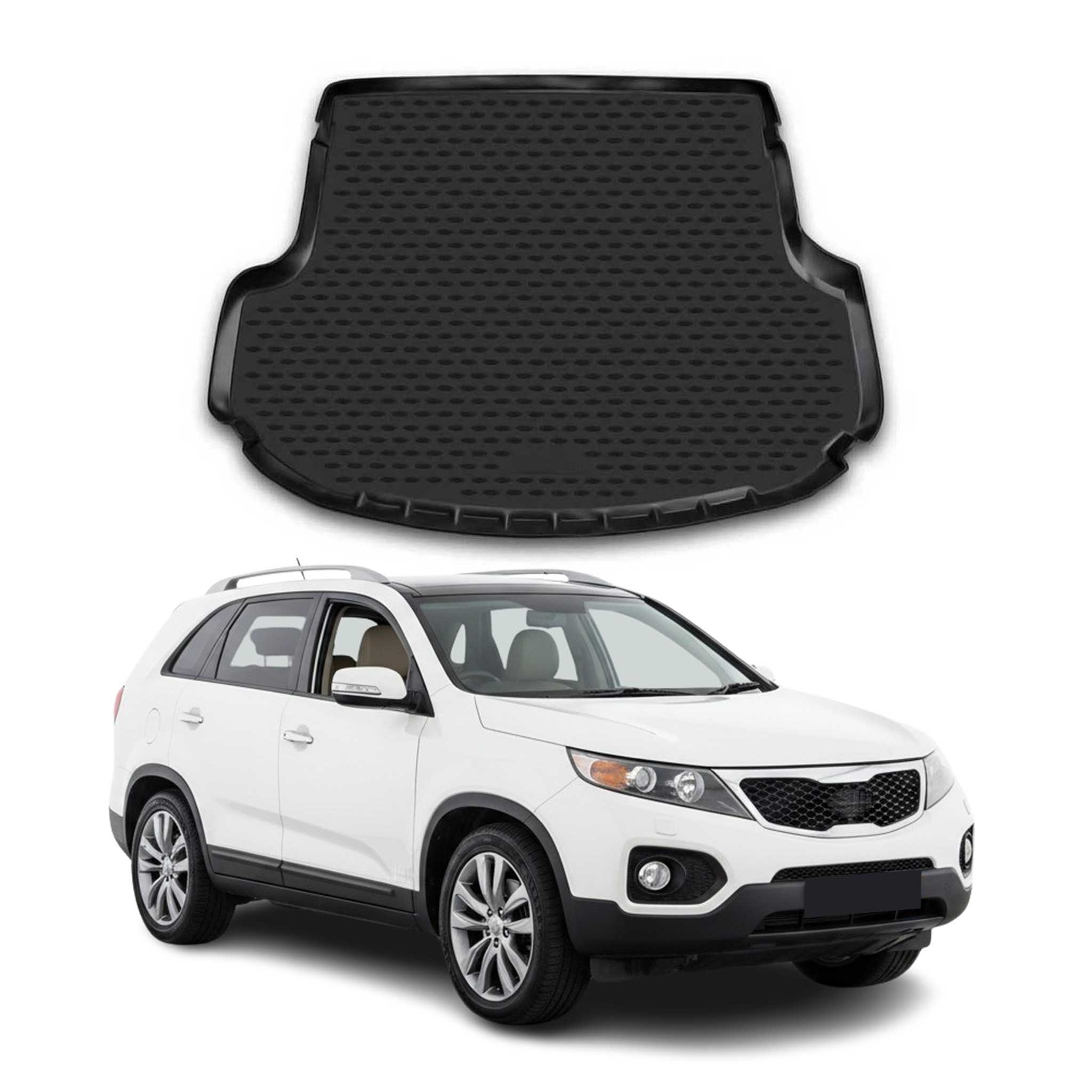 OMAC Bandeja Maletero Alfombrilla para Kia Sorento 2012-2020 Negro Goma TPE 1Pza