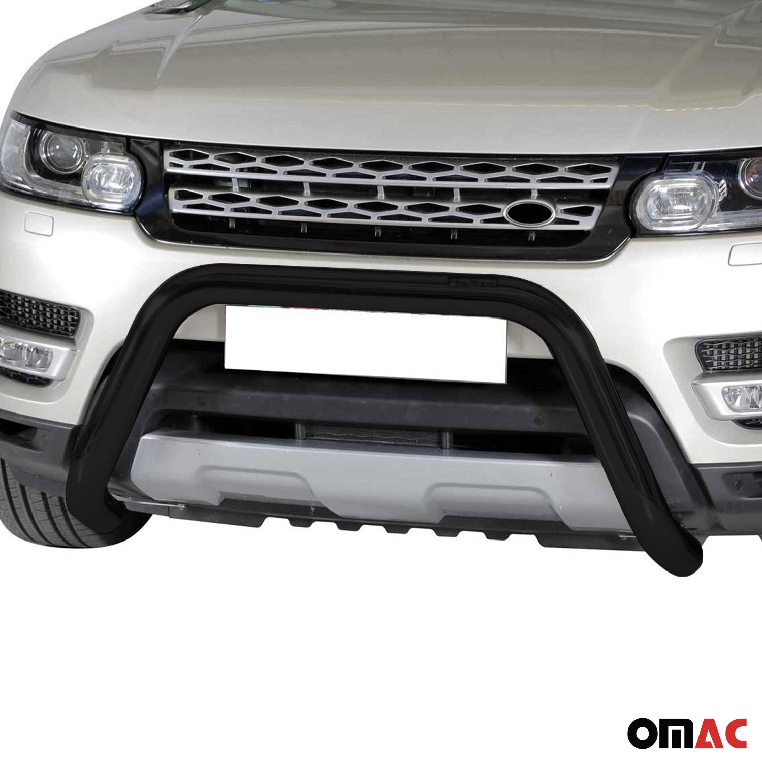 Bull Barra Frontal para Range Rover Sport 2014-2017 Negro Brillante Acero 1Pza