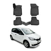 OMAC Alfombrillas De Coche para Skoda Citigo 2011-2025 Negro Goma TPE 4Pza