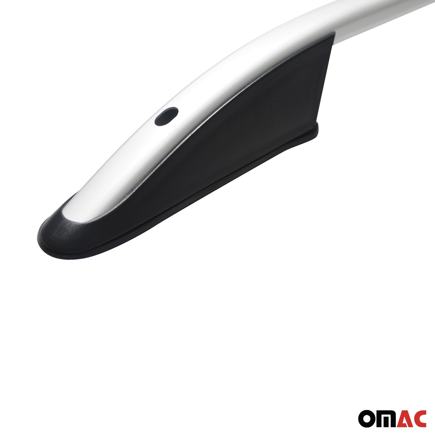 Rieles & Barras de Techo Coche para Ford Courier 2014-2023 Corto Gris Alu 4Pza