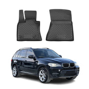 OMAC Alfombrillas De Coche para BMW X5 2006-2013 Negro Goma TPE 2Pza