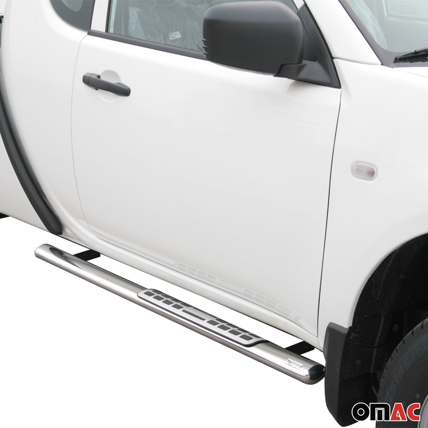 Estribos Barras Laterales para Mitsubishi L200 Club Cab 2010-2015 Plata Acero