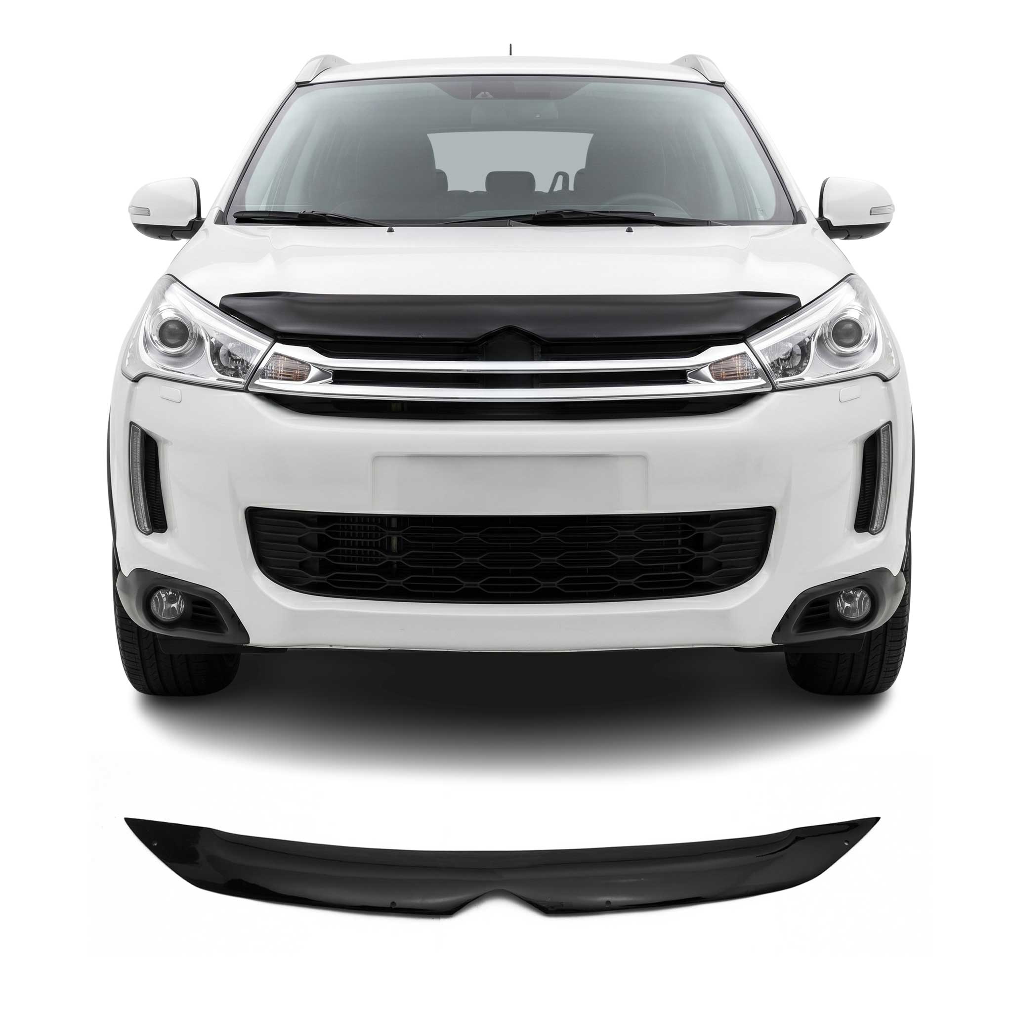 Deflector de Capó para Citroen C4 Aircross 2012-2017 Oscuro Brillante Acrílico