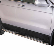 Par de Estribos Barras Laterales para Honda CR-V 2010-2012 Plata Acero 2x