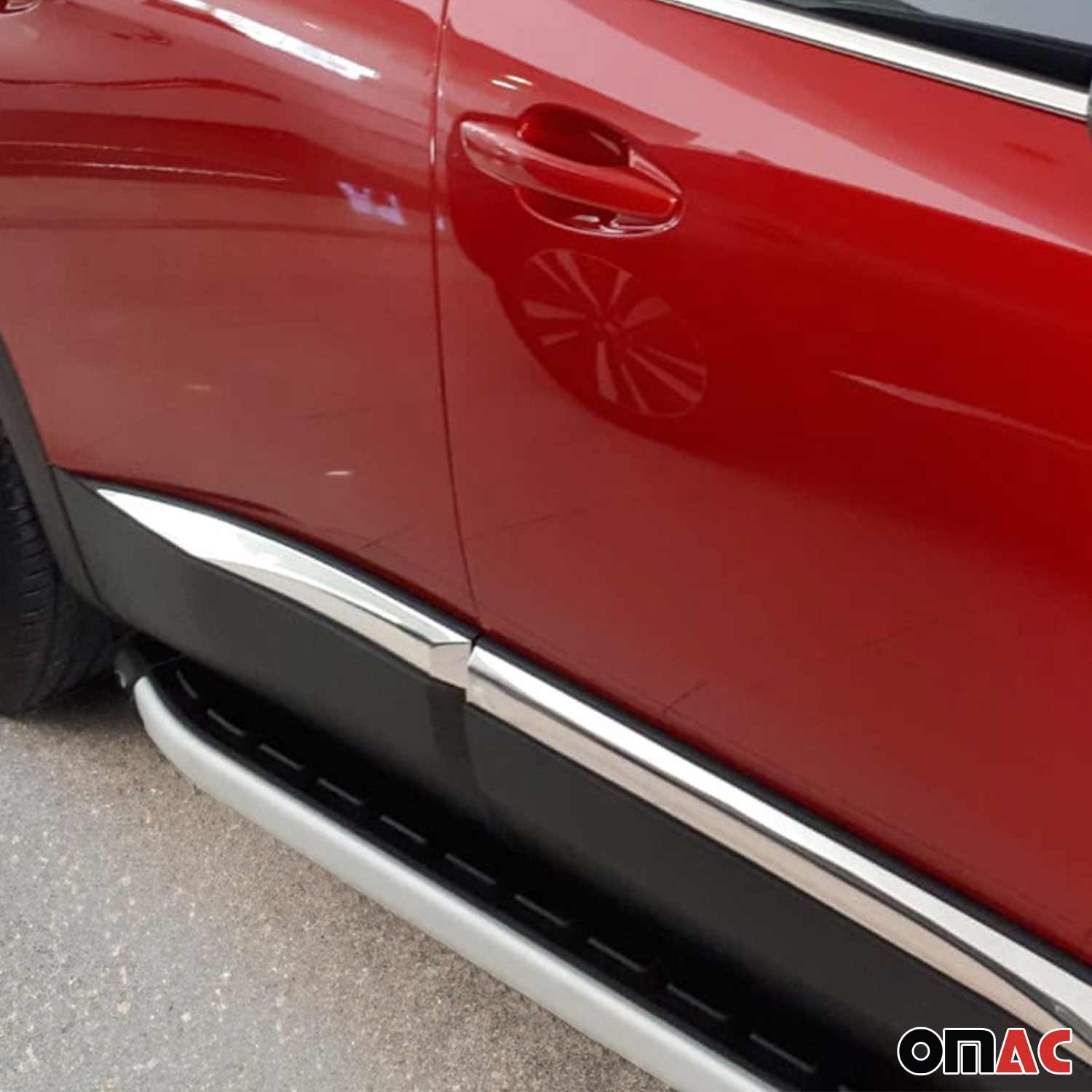 Protectores Puerta Lateral para Peugeot Active P84 2016-2024 Brillante Acero