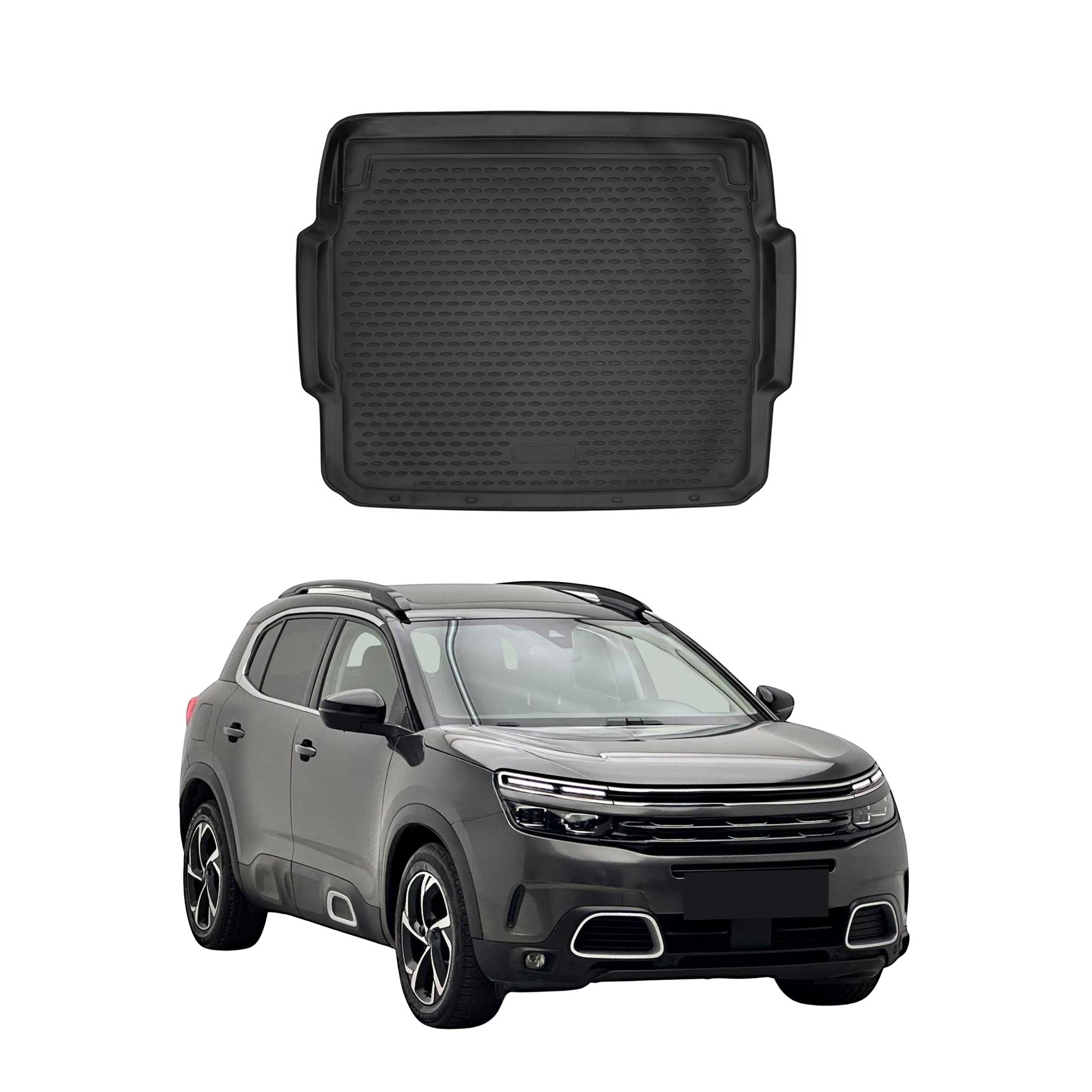 OMAC Bandeja Maletero Alfombrilla para Citroen C5 Aircross 2019-2025 Negro TPE