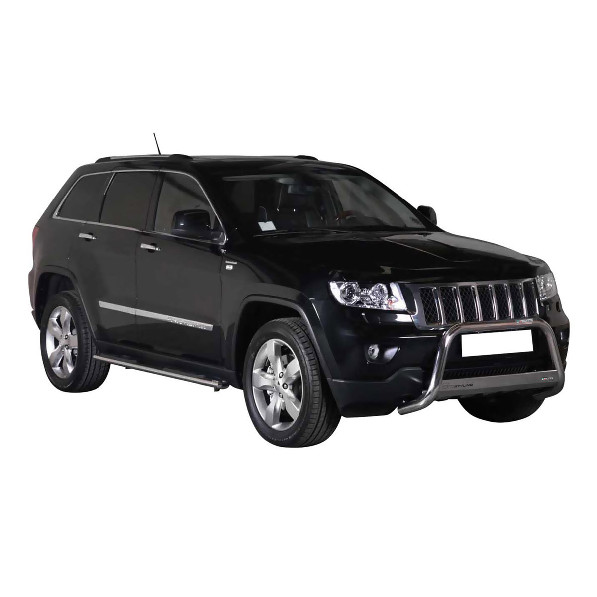 Bull Barra Frontal para Jeep Grand Cherokee 2010-2013 Plata Brillante Acero 1Pza