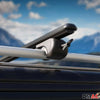 Aluminio Barras de Techo Coche Barra Universal Negro Aluminio 2Pza