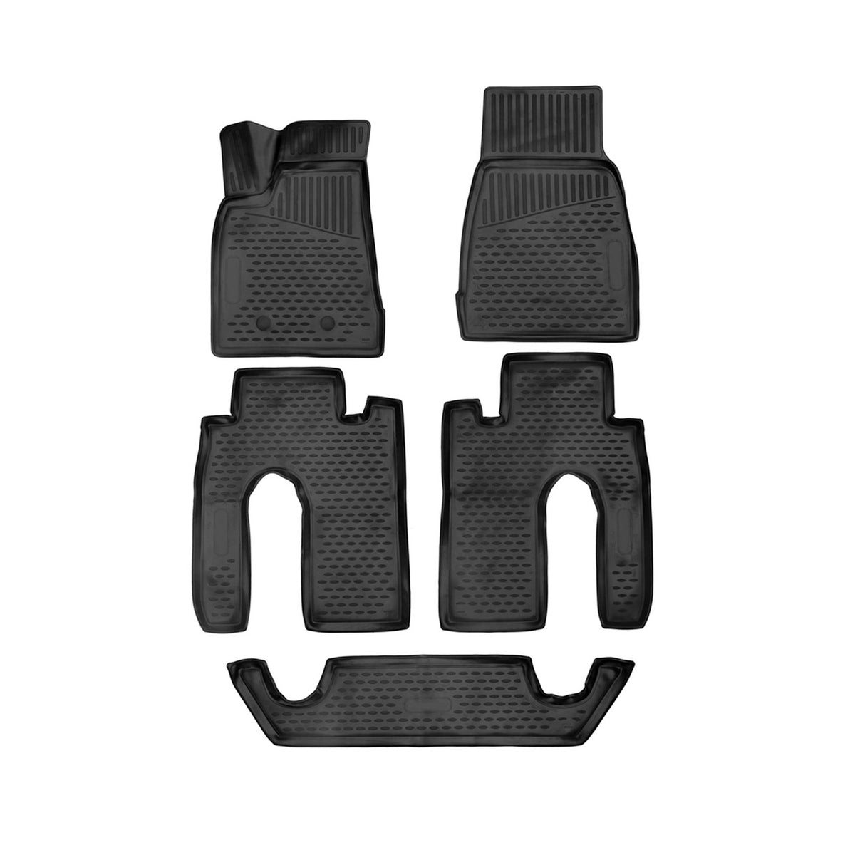 OMAC Alfombrillas De Coche para Tesla Model X 2016-2020 Negro Goma TPE 5Pza