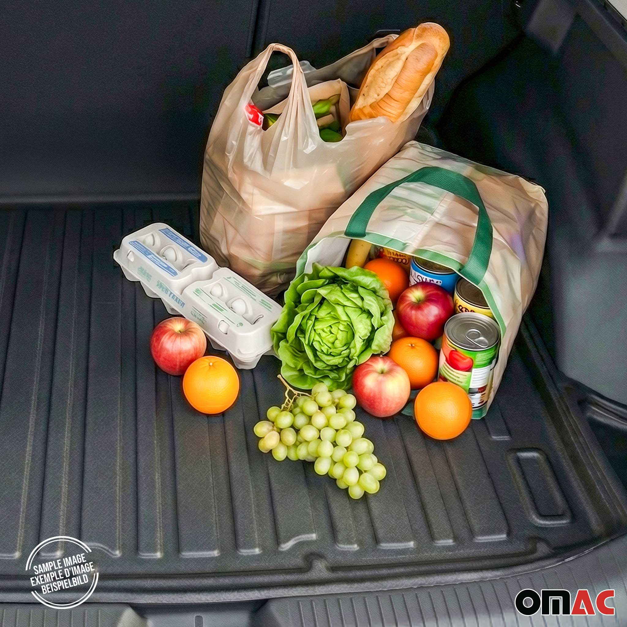 OMAC Bandeja Maletero Alfombrilla para Dacia Sandero 3 2021-2025 Negro Goma TPE