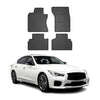 OMAC Alfombrillas De Coche para Infiniti Q50 2013-2025 Negro Goma 4Pza