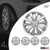Tapacubos 16 Pulgadas Universal Automóvil Plata ABS