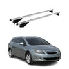 Menabo Barras de Techo Coche Baca para Opel Astra Sportourer 2010-2016 Gris Alu