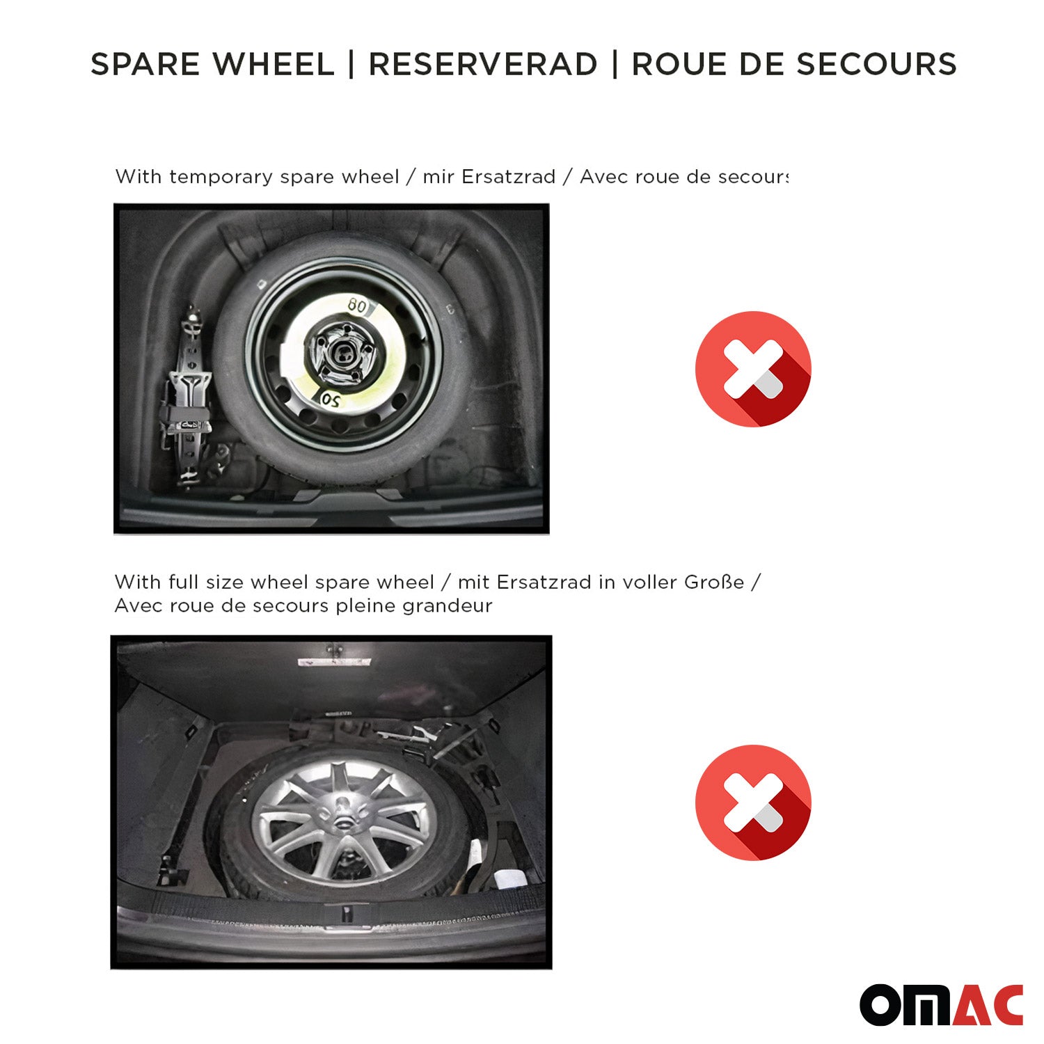 OMAC Premium Bandeja Maletero Alfombrilla para BMW Serie 5 Sédan 2017-2023 TPE