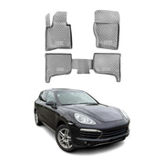 OMAC Alfombrillas De Coche para Porsche Cayenne 2010-2016 Gris Goma TPE 4Pza