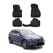 OMAC Alfombrillas De Coche para BMW X1 F48 2015-2022 Negro Goma TPE 4Pza