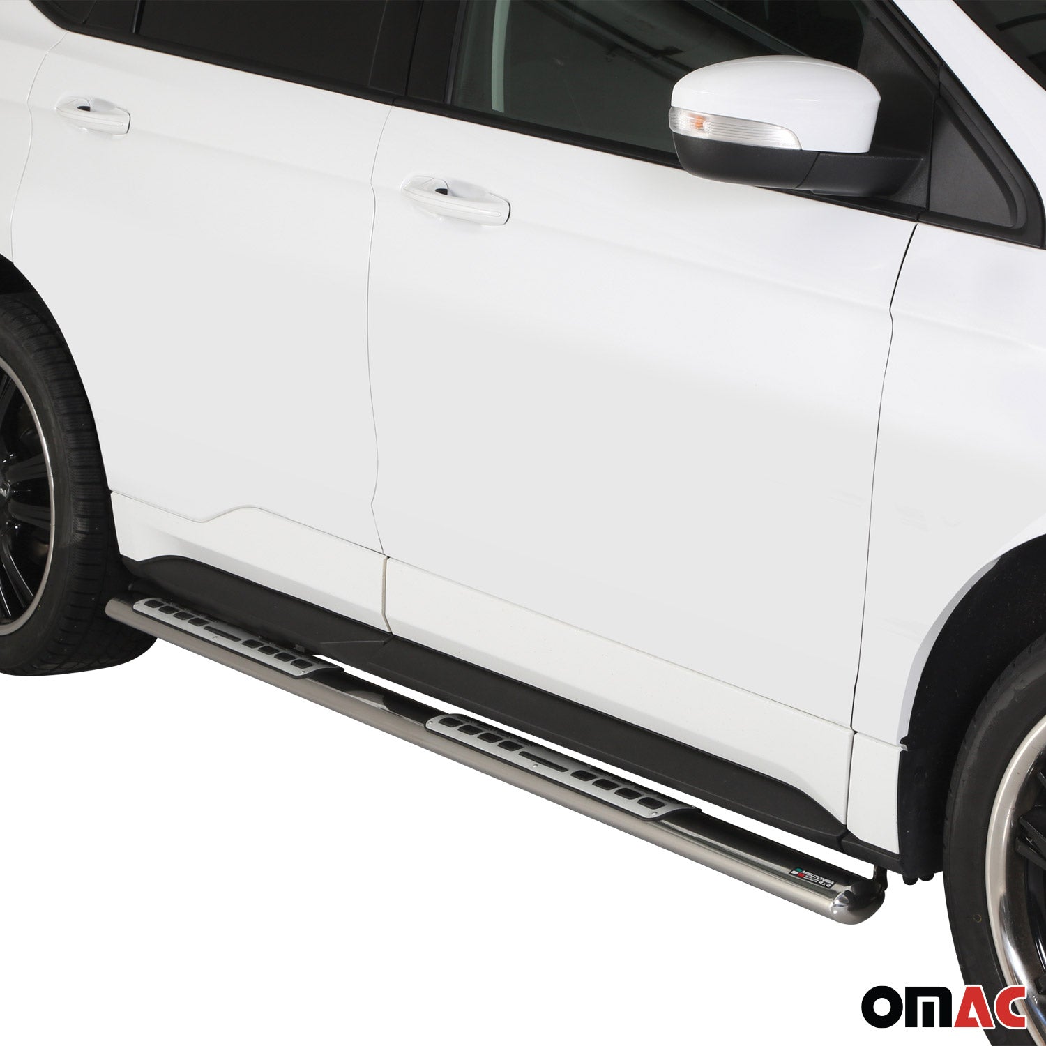 Par de Estribos Barras Laterales para Ford Edge 2015-2018 Plata Acero 2x