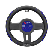 Sparco Cubierta de Para Volante de Automóvil Universal Negro Azul Goma