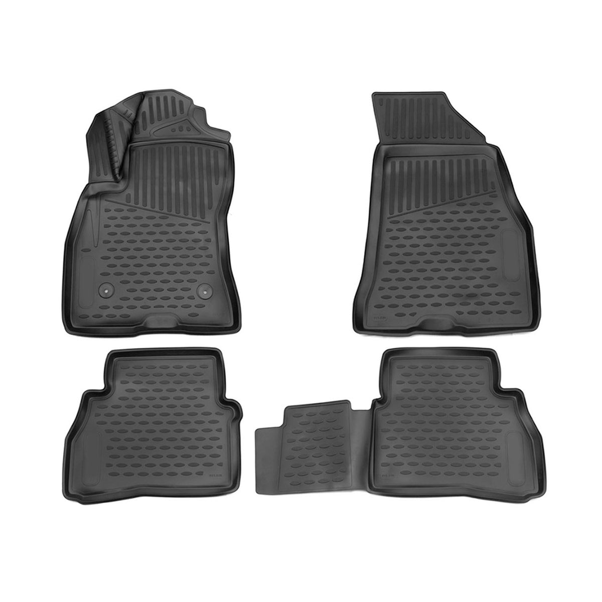 OMAC Alfombrillas Coche para Fiat Doblo Panorama 2015-2021 Negro Goma TPE 4Pza