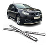 Par de Estribos Barras Laterales para Nissan Qashqai 2007-2010 Plata Acero 2x