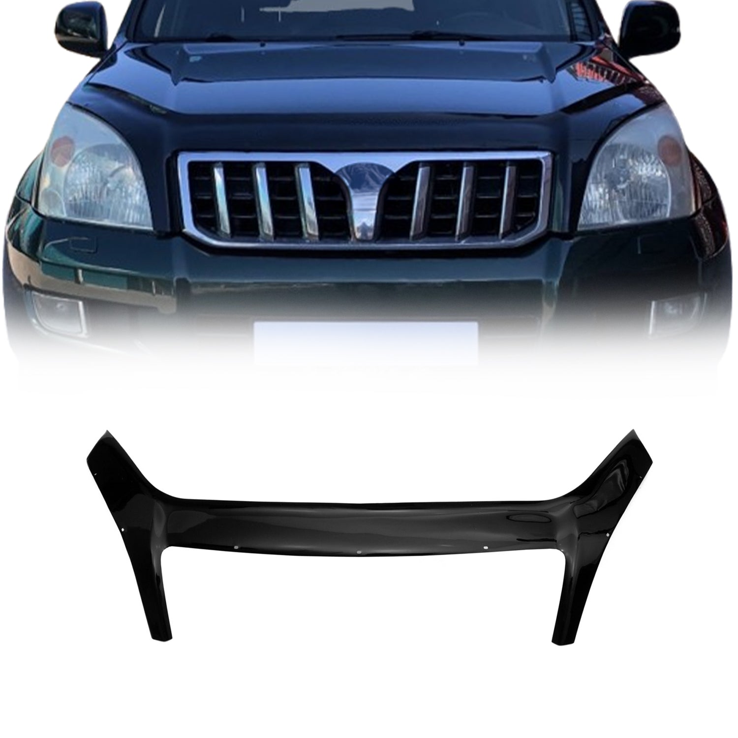 Deflector de Capó para Toyota Land Cruiser Prado 2002-2009 Oscuro Acrílico