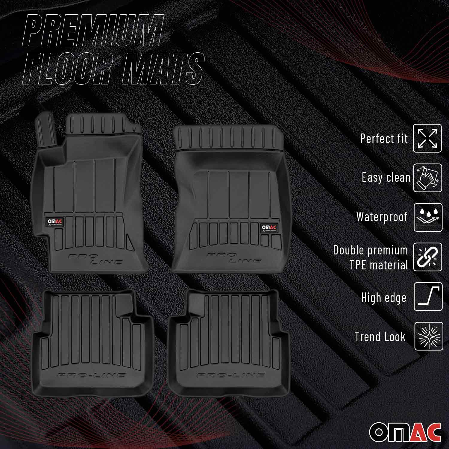 OMAC Premium Alfombrillas De Coche para Subaru Forester III 2008-2013 TPE Goma