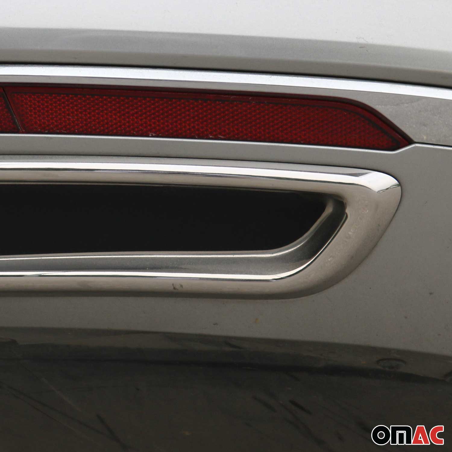 Marco de Punta de Escape para VW Passat B8 2014-2019 Plata Acero 2Pcs