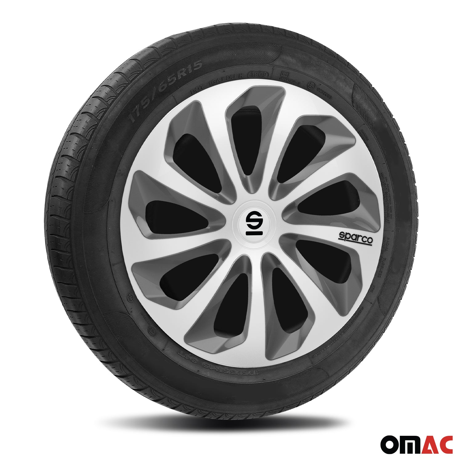 Sparco Sicilia Tapacubos 14 Pulgadas Universal Plata ABS Plástico