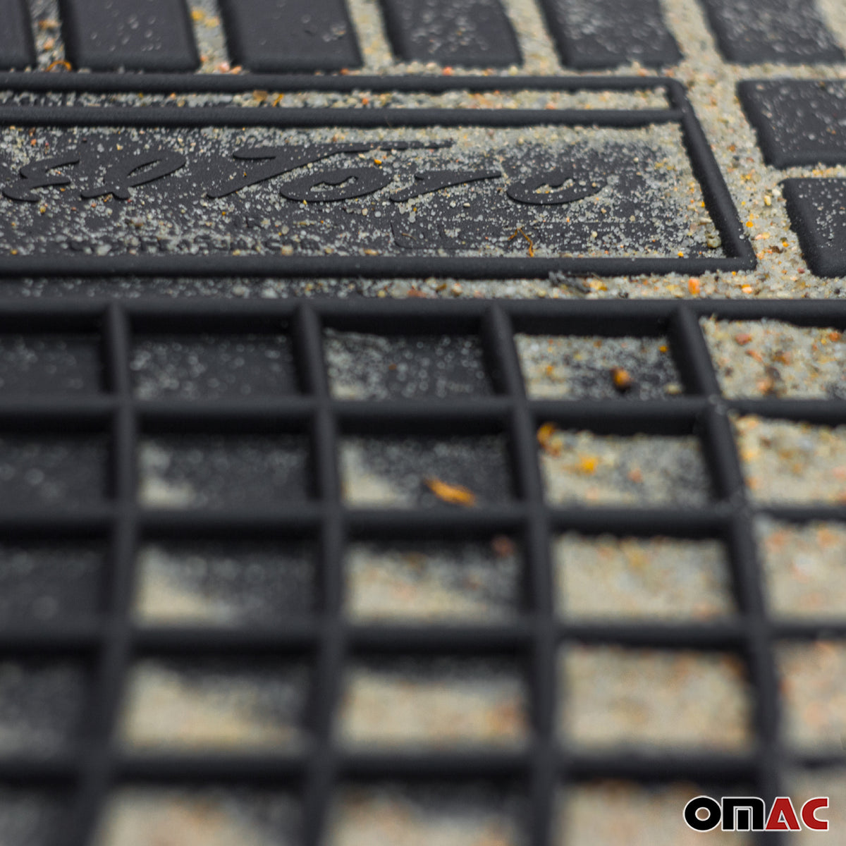 OMAC Alfombrillas De Coche para VW Crafter 2017-2026 Negro Goma 2Pza