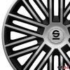 Sparco Bergamo Tapacubos 16" pulgadas Universal Negro Plata ABS