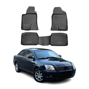 OMAC Alfombrillas De Coche para Toyota Avensis 2003-2009 Negro Goma TPE 4Pza