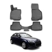 OMAC Alfombrillas De Coche para Audi A3 2012-2024 Sportback Negro Goma TPE 4Pza