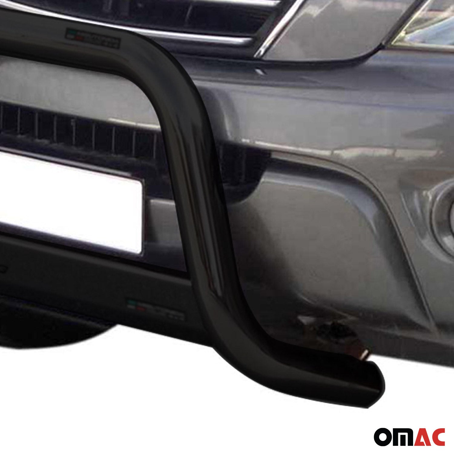 Bull Barra Frontal para Kia Sorento 2006-2009 Negro Brillante Acero