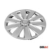 Tapacubos 15 Pulgadas Universal Automóvil Plata ABS