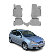 OMAC Alfombrillas De Coche para VW Golf 2003-2007 Gris Goma TPE 4Pza