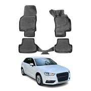 OMAC Alfombrillas De Coche para Audi A3 8V 2012-2020 RHD Negro Goma TPE 4Pza