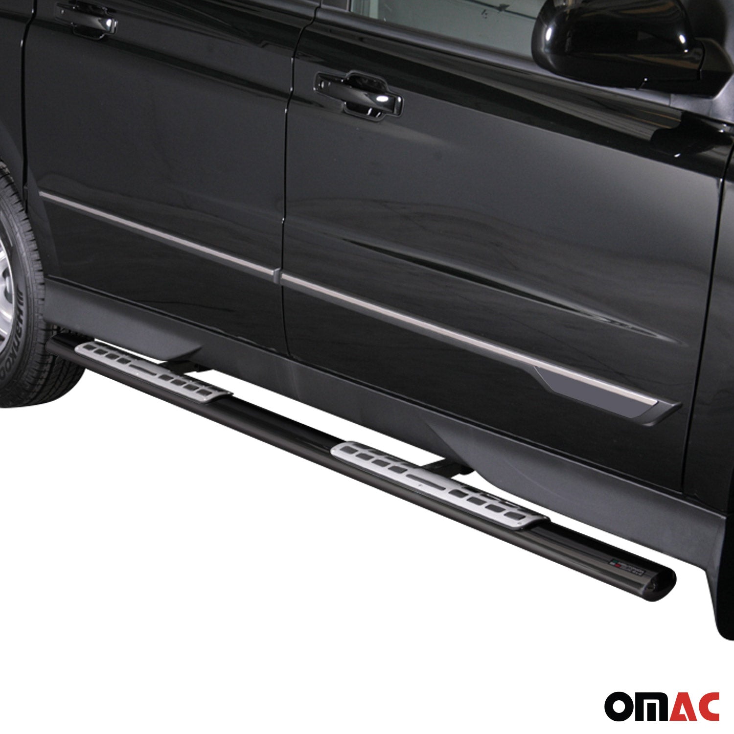 Estribos Barras Laterales para Ssangyong Actyon Sports 2012-2018 Negro Acero