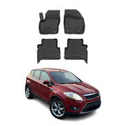 OMAC Premium Alfombrillas De Coche para Ford Kuga 2008-2013 Negro TPE Goma 4Pza
