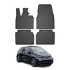 OMAC Alfombrillas De Coche para BMW i3 2013-2023 Negro Goma 4Pza