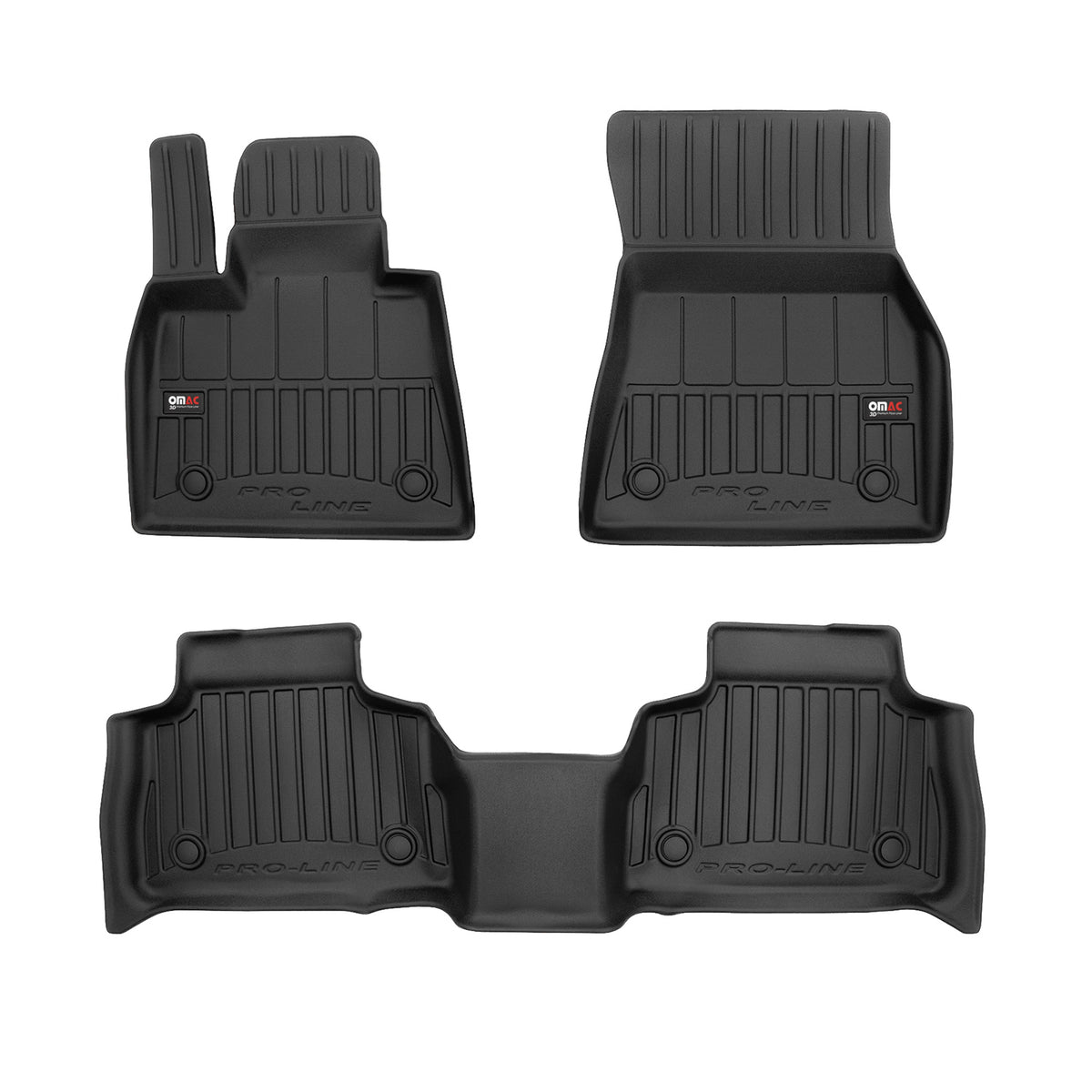 OMAC Premium Alfombrillas De Coche para BMW X7 G07 2019-2025 Negro TPE Goma 3Pza