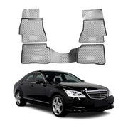 OMAC Alfombrillas De Coche para Mercedes S W221 2005-2013 Gris Goma TPE 4Pza